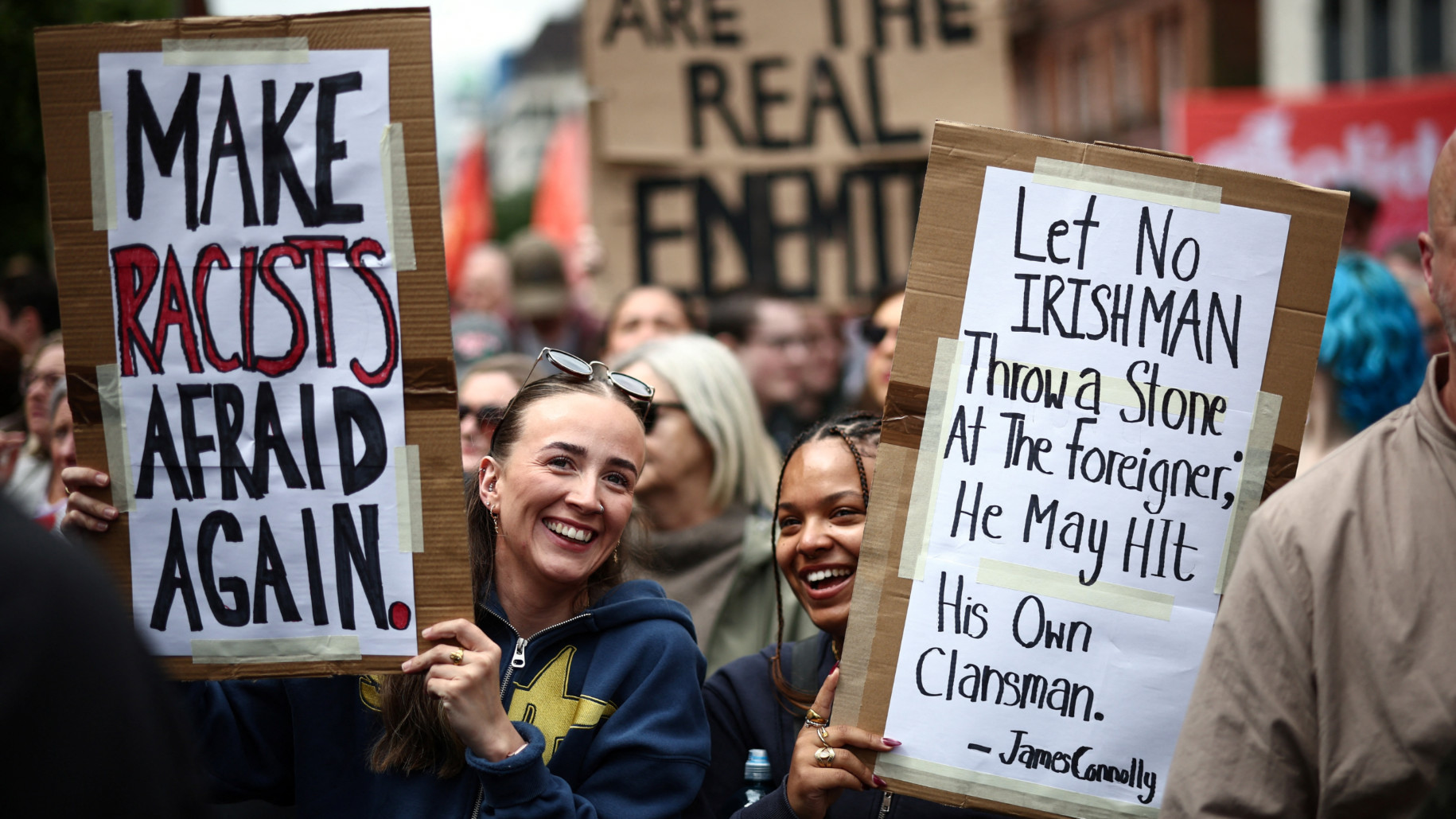 Thousands gather for antiracism rally after Belfast unrest020 Thousands gather for antiracism rally after Belfast unrest
