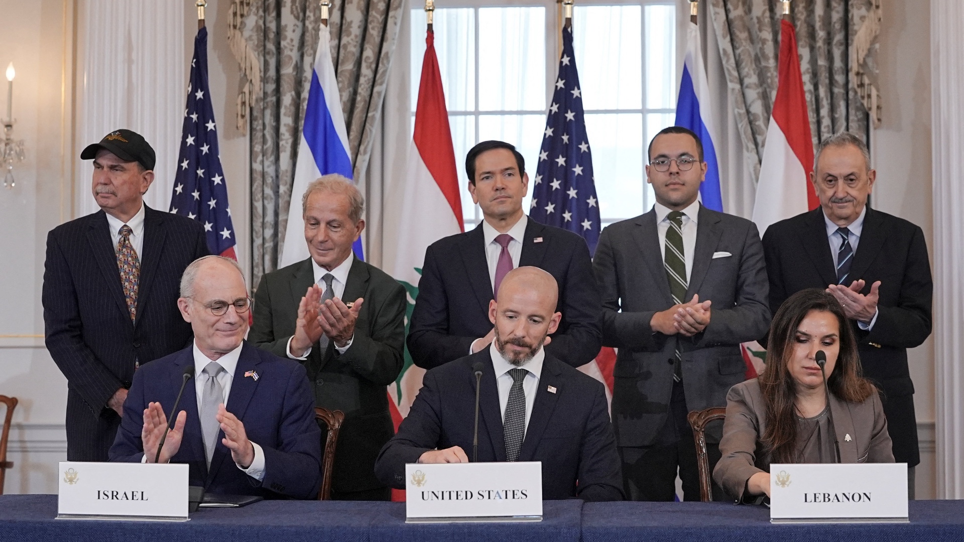 Lebanon and Israel sign framework agreement to end war