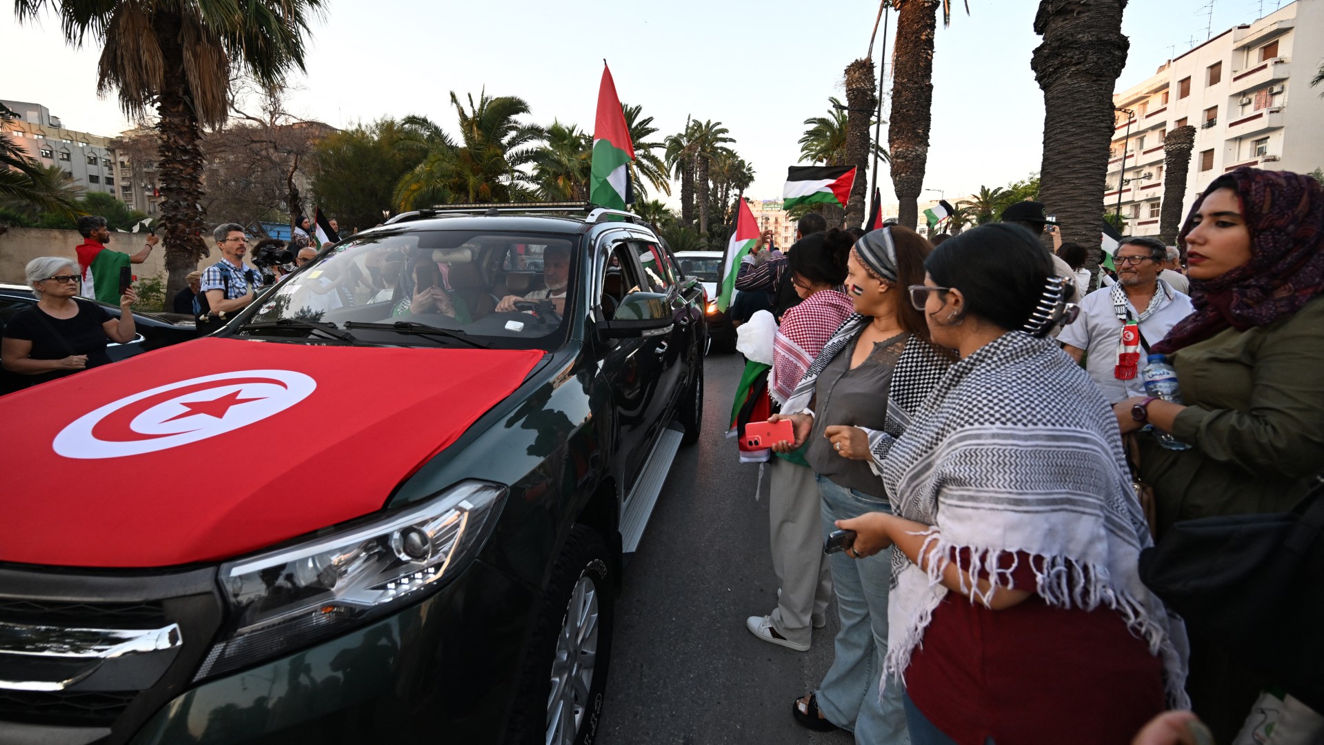 North African resilience convoy heads to Gaza aiming to break Israels siege020 North African resilience convoy heads to Gaza aiming to break Israels siege