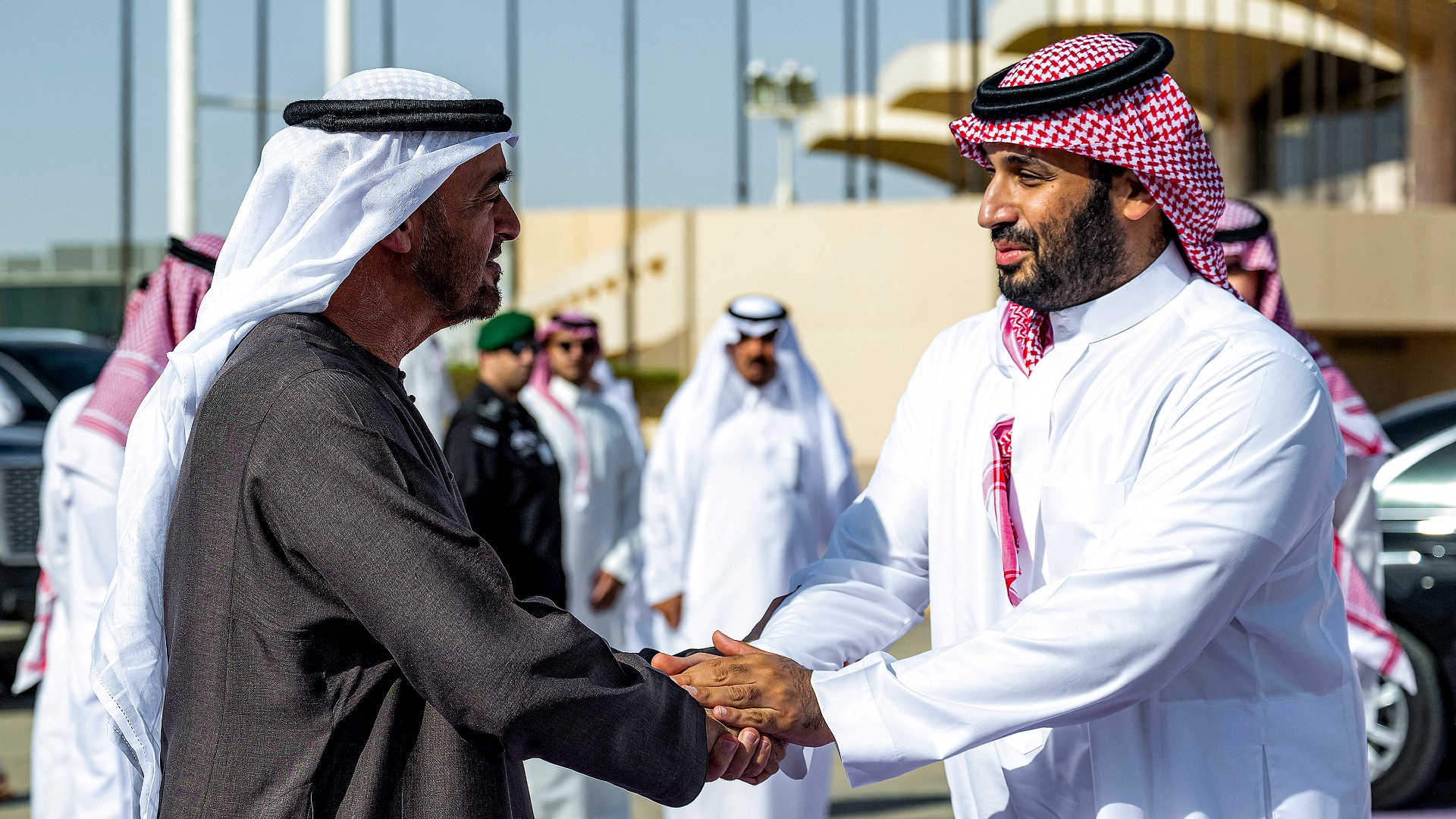 Saudi and UAE showcase public display of unity after months of strained relations