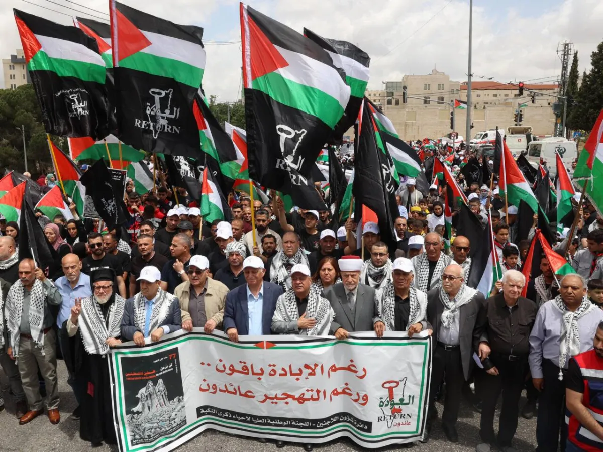 Palestinians Mark Nakba amid Mass Displacement in Gaza and West Bank020 Palestinians Mark Nakba amid Mass Displacement in Gaza and West Bank